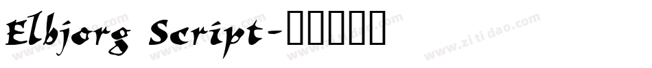 Elbjorg Script字体转换